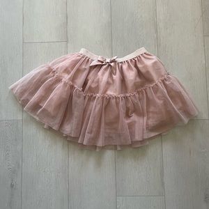 H&M girls blush shimmer ruffle skirt size 6-8